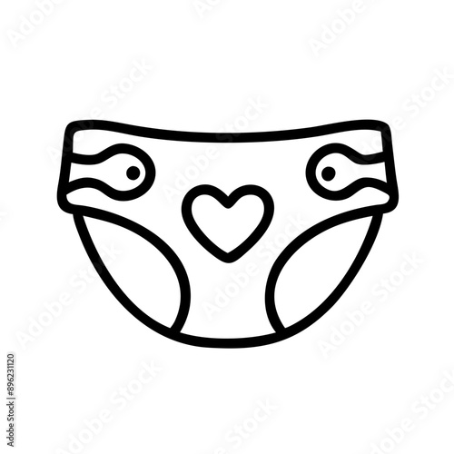Windel mit Herz Symbol