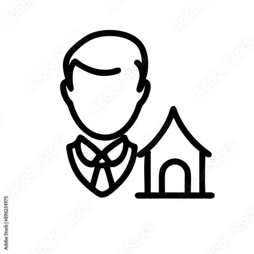 Immobilienmakler, Makler, Hausmeister, Service, Architekt, Gebäude Symbol