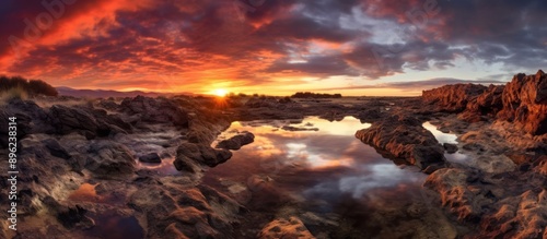 Stunning sunrise panorama