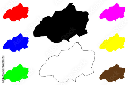 Jalapa Department (Republic of Guatemala, Departments of Guatemala) map vector illustration, scribble sketch Jalapa map
