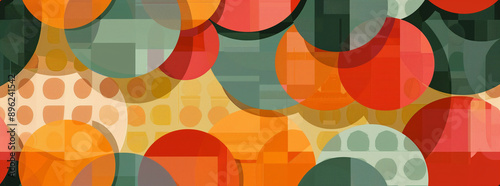Illustration inspired by 1960s wallpaper_7. Aspect ratio 65_24