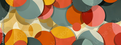 Illustration inspired by 1960s wallpaper_2. Aspect ratio 65_24