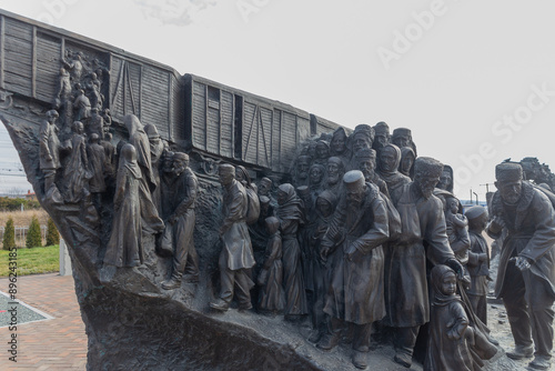 Memorial complex for the victims of deportation in the village of Lilac, Bakhchisarai district. Crimea. Russia. 23.02.2024