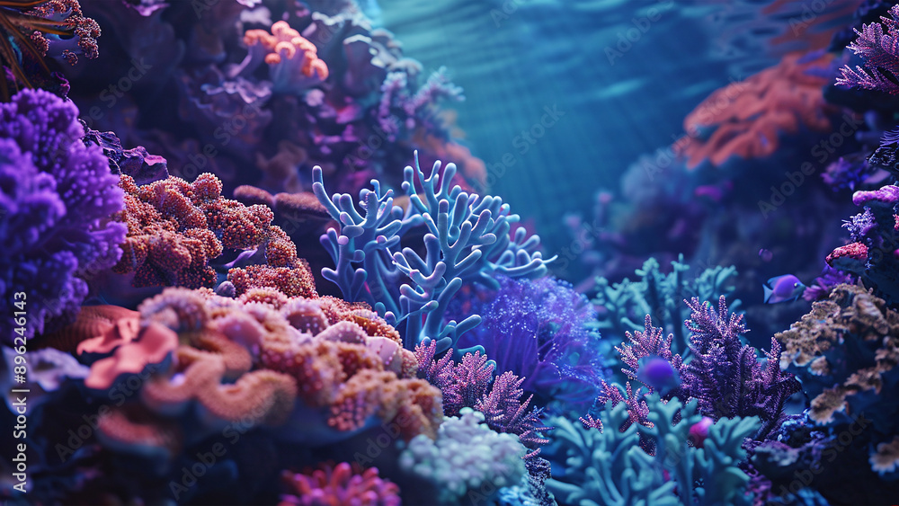 Abstract Coral Symphony: A Vibrant Underwater Scene for Backgrounds, Wall Art, and Wallpapers Abstract Coral Symphony: A Vibrant Underwater Scene for Backgrounds, Wall Art, and Wallpapers