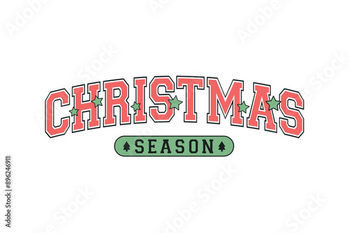 Christmas Season, Retro Christmas SVG Sublimation Design