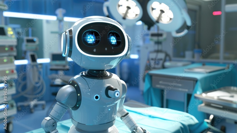 An AI-powered medical robot assisting surgeons in a state-of-the-art operating room, revolutionizing healthcare with precision and efficiency. An AI-powered medical robot assisting surgeons in a state-of-the-art operating room, revolutionizing healthcare with precision and efficiency.