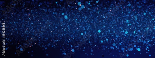 Enchanting Sapphire Bokeh: Unfocused Royal Blue Sparkle and Crystal Droplets Background