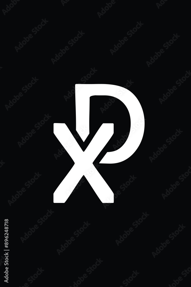 Obraz premium DX letter logo 