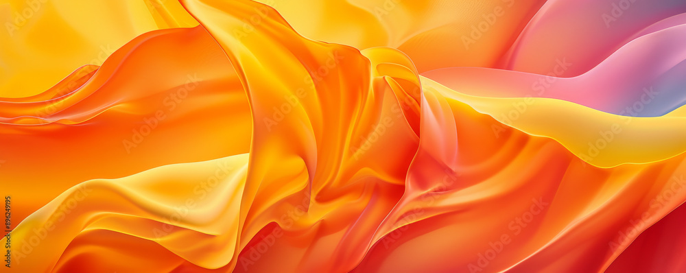 Abstract vibrant flowing fabric in warm colors Abstract vibrant flowing fabric in warm colors