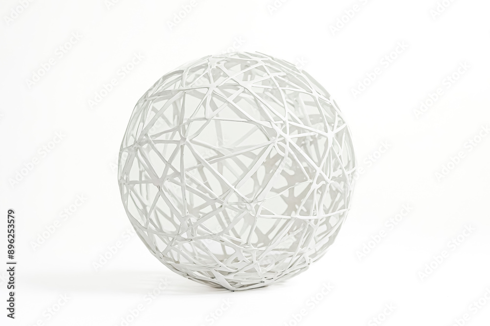 White Wire Sphere Abstract White Wire Sphere Abstract