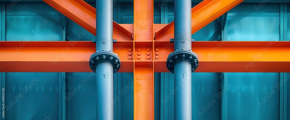 A Roof Beam Cantilever Steel Structure, Showcasing Architecture And Design A Roof Beam Cantilever Steel Structure, Showcasing Architecture And Design