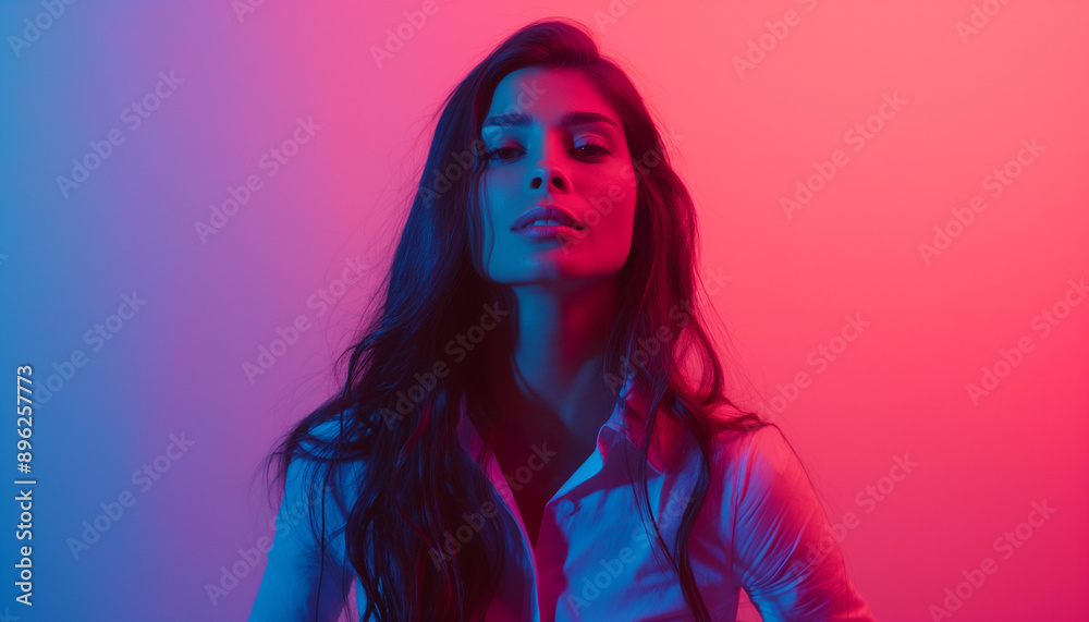Mulher brasileira bonita de 30 anos com cabelo longo e penteado, fundo chroma key, cinematográfico, mostrando os braços IA Generativa Mulher brasileira bonita de 30 anos com cabelo longo e penteado, fundo chroma key, cinematográfico, mostrando os braços IA Generativa