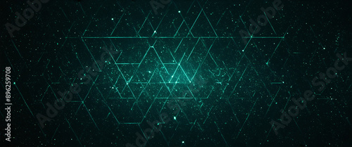 Dark and abstract green turquoise pattern in a void