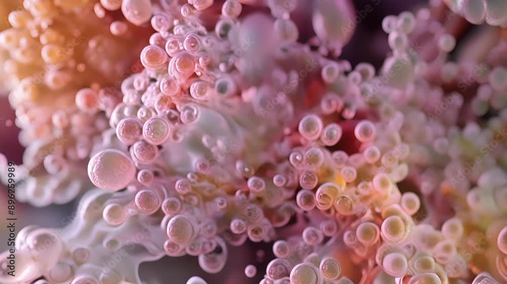 A microscopic view of tered hormoneproducing endocrine cells each with a distinctive shape and size. A microscopic view of tered hormoneproducing endocrine cells each with a distinctive shape and size.