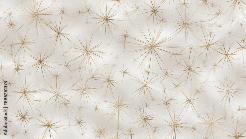 Seamless Abstract Star Pattern on White Fabric With Swirling Texture Seamless Abstract Star Pattern on White Fabric With Swirling Texture