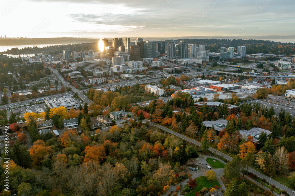 Fototapeta premium Bellevue Washington in the fall