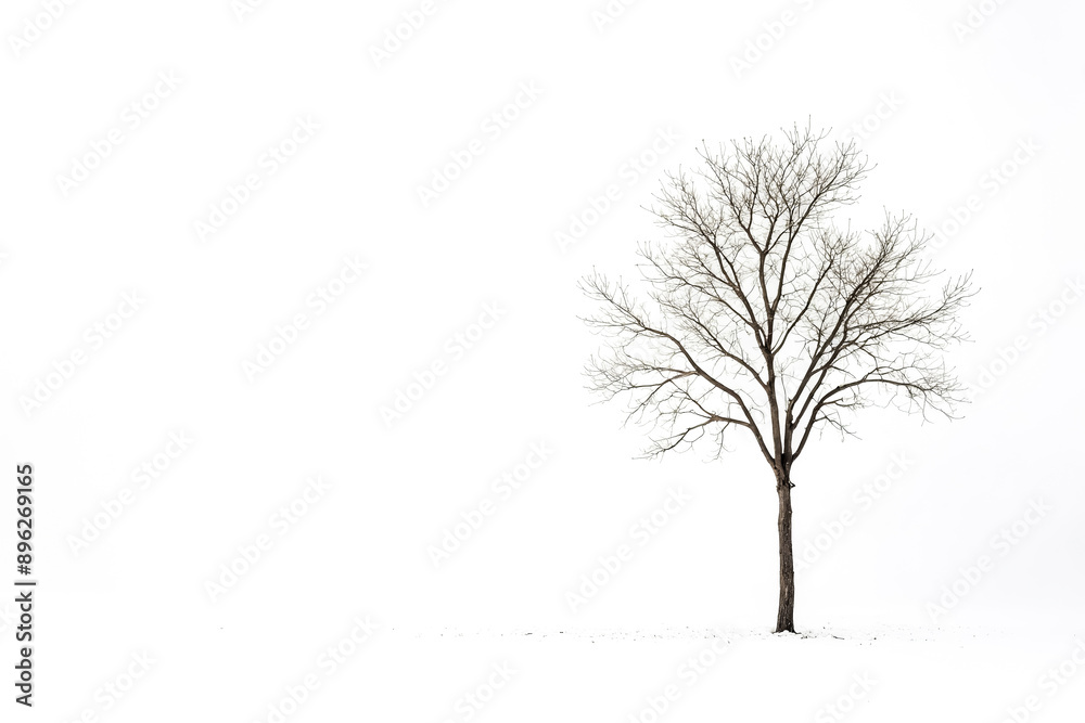 Fototapeta premium Single Tree in Winter Landscape