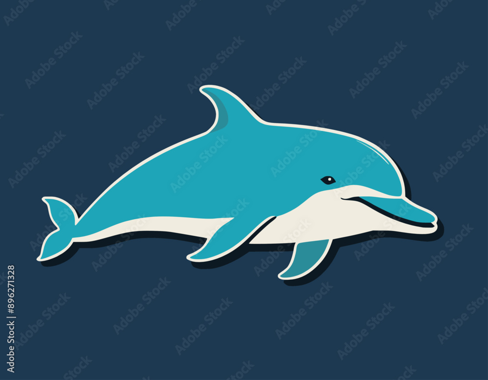 Friendly smiling dolphin stock illustration Friendly smiling dolphin stock illustration