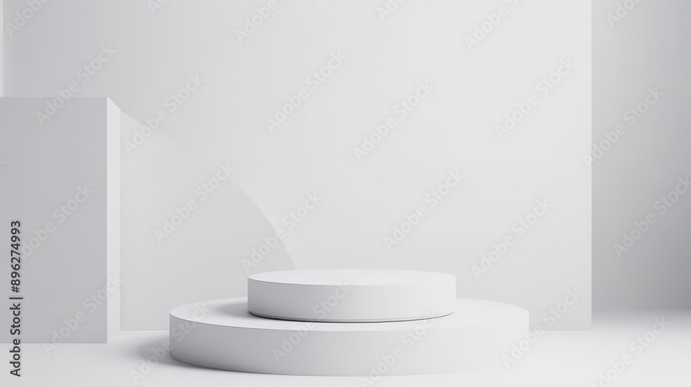 Crisp White Background: Ideal Podium Setup for Showcasing Products Crisp White Background: Ideal Podium Setup for Showcasing Products