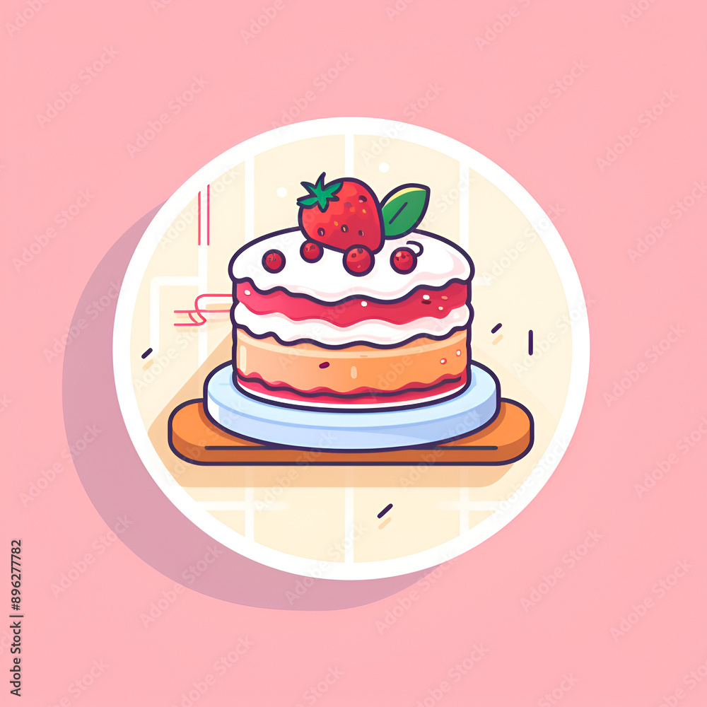 cake with strawberry cake with strawberry