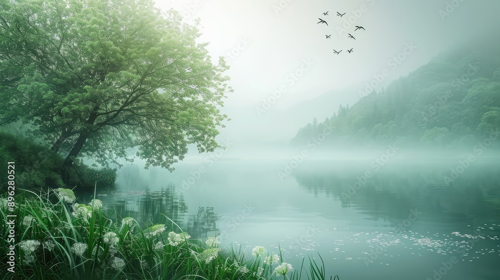 Beautiful elegant nature background. Ai generation Beautiful elegant nature background. Ai generation