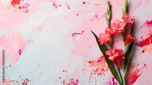 Blank paper with background illustration