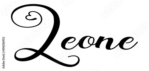 Leone - colore nero - parola nome scritta con cuori - ideale per website, presentazioni, biglietti, banners, sweatshirt, stampe, cricut, silhouette, sublimazioni, etichette, adesivi	