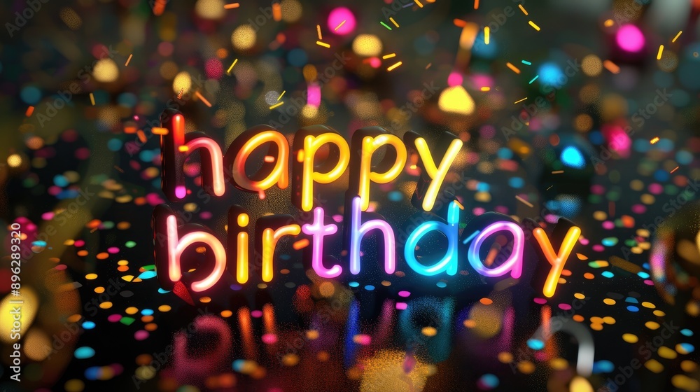rainbow air balloons happy birthday text on festive black background , celebratory, party card, birthday greetings, events poster, birthday celebration. rainbow air balloons happy birthday text on festive black background , celebratory, party card, birthday greetings, events poster, birthday celebration.