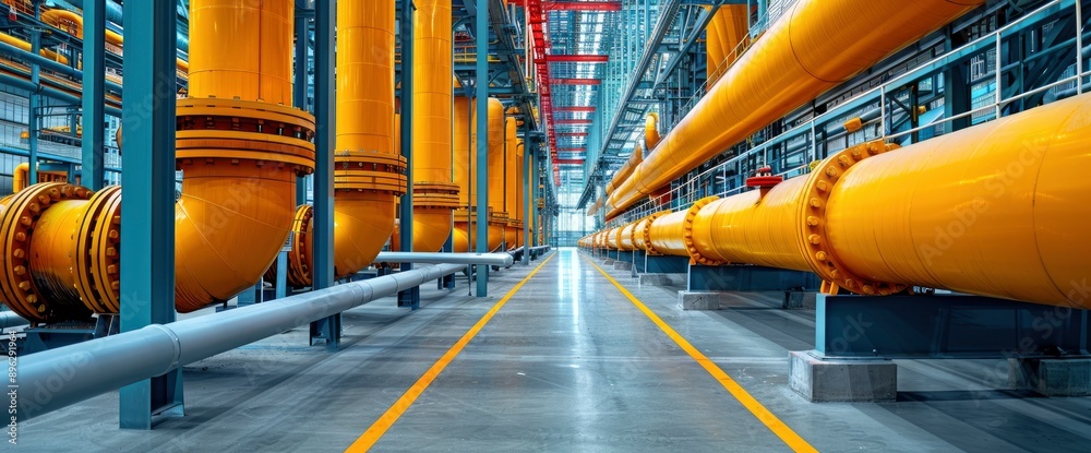 Obraz premium Production Machinery And Equipment In Cement Plants, Symbolizing Industrial Efficiency