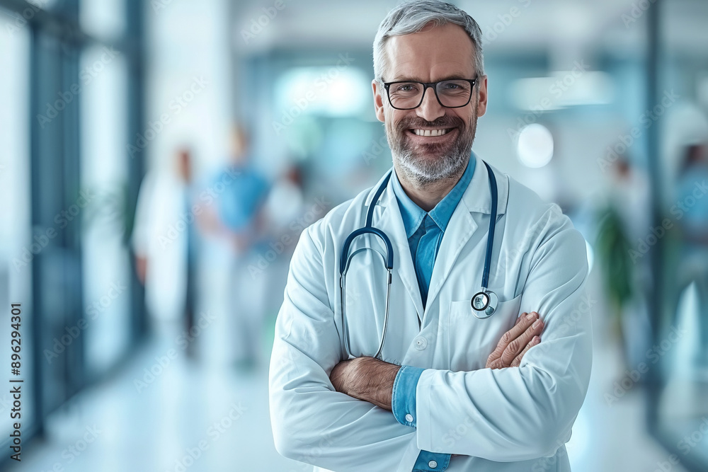 Doctor in hospital. Portrait of a smiling male doctor. Doctor in hospital. Portrait of a smiling male doctor.