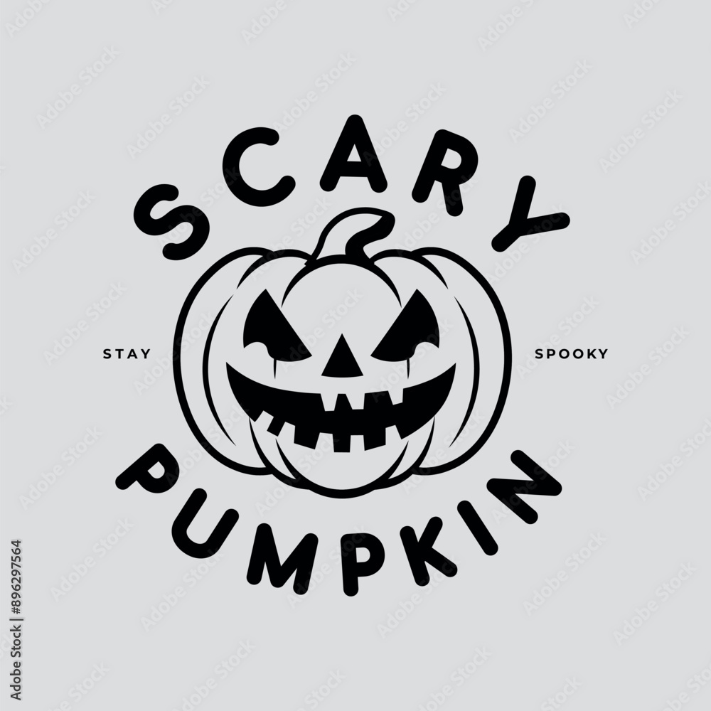 Halloween pumpkins logo, poster