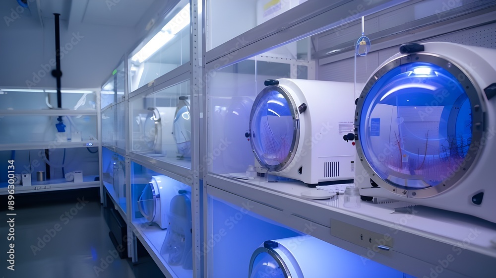 Sterilization equipment in a high-tech laboratory Sterilization equipment in a high-tech laboratory