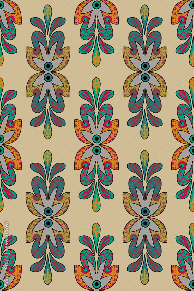 Fototapeta premium seamless pattern with flowers