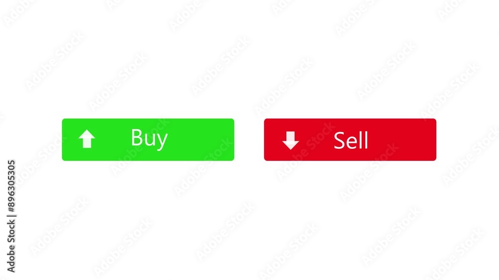 Animation of buy and sell text on pop up 3d box. Animation of buy and sell text on pop up 3d box.
