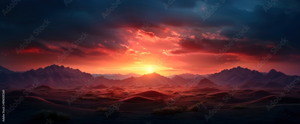 Fototapeta premium Sunrise On The Site, Symbolizing New Beginnings And Hope