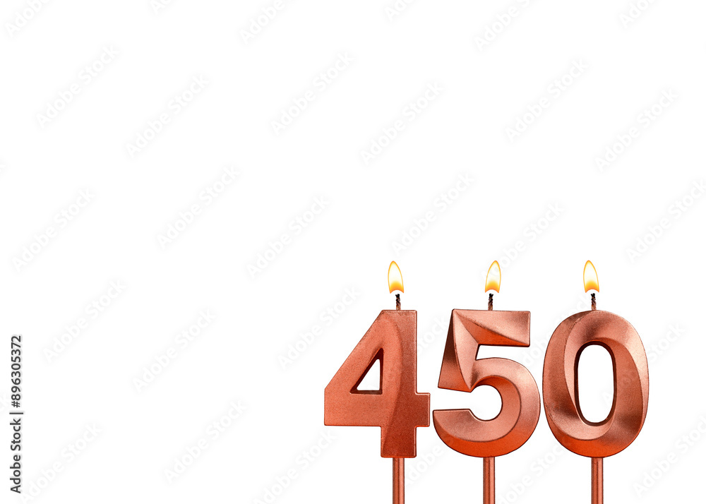 Candle number 450 - Number of followers or likes