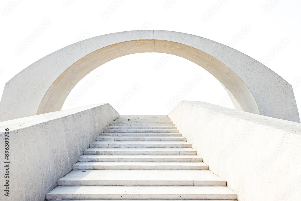 White Concrete Steps Under an Archway White Concrete Steps Under an Archway