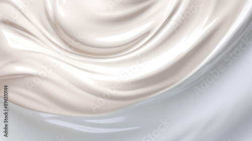 3D rendering of creamy, smooth texture with abstract motion blur effect.