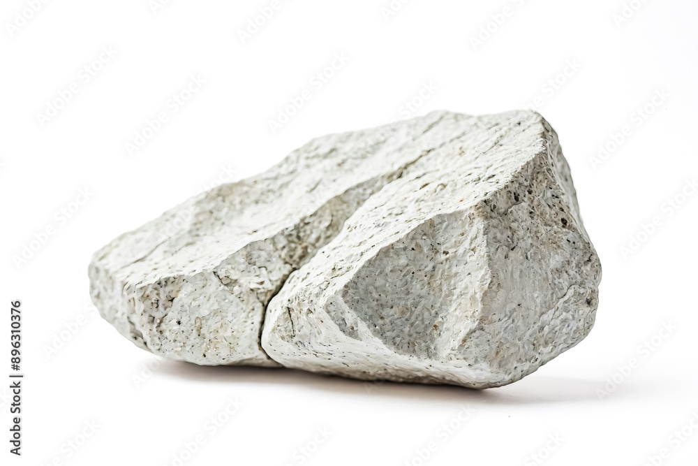 Single Grey Rock Isolated on White Background Single Grey Rock Isolated on White Background