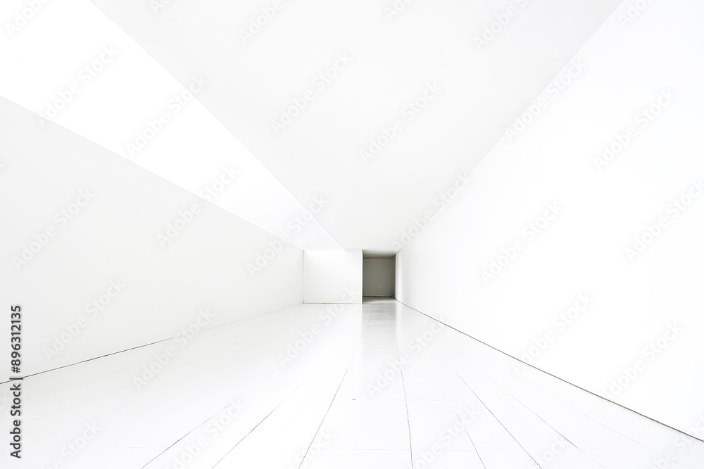 custom made wallpaper toronto digitalMinimalist White Corridor with Doorway