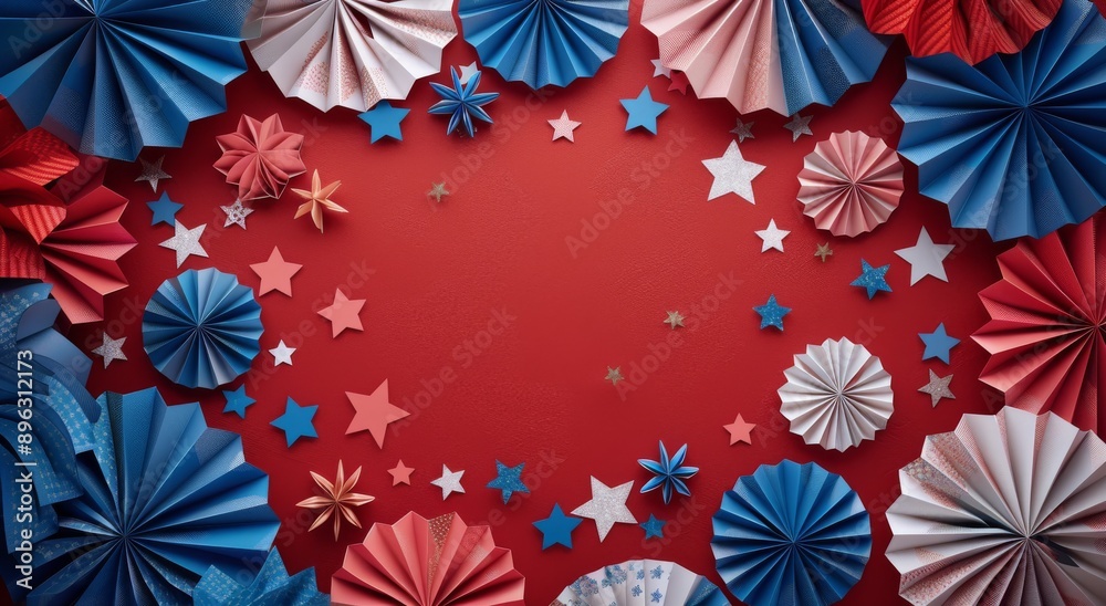 Red, White, and Blue Paper Decorations