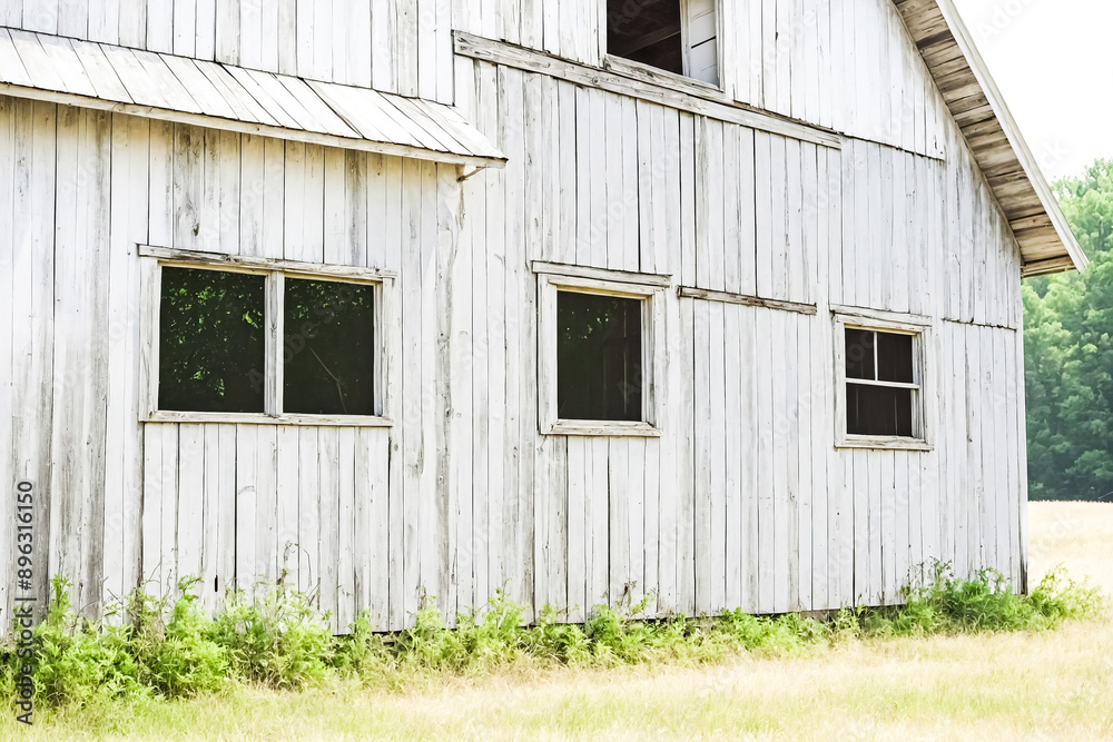 White Barn with Windows