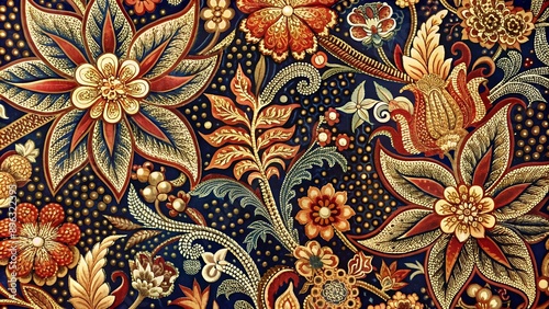 A traditional Indonesian fabric, namely batik cloth. Indonesia with elegant classic motif