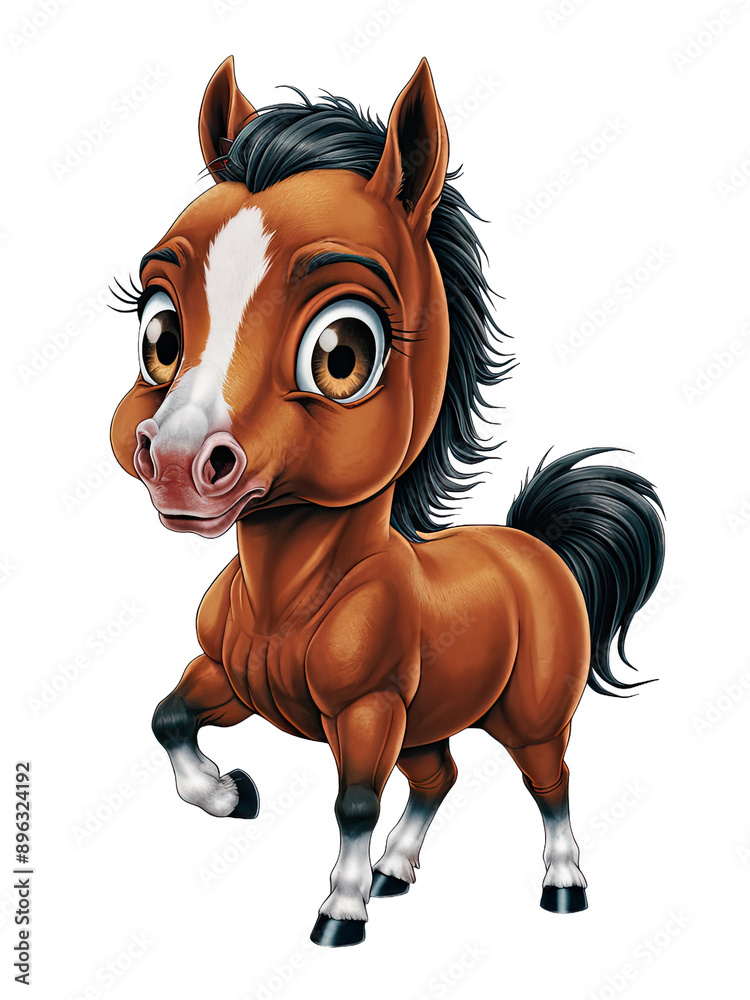 Isolated PNG baby Horse, GENERATIVE AI Isolated PNG baby Horse, GENERATIVE AI