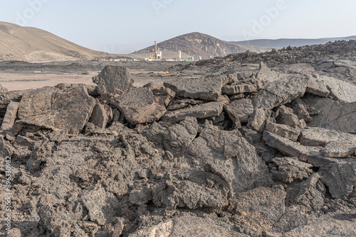 Drilling rig on site in Djibouti, Africa photo