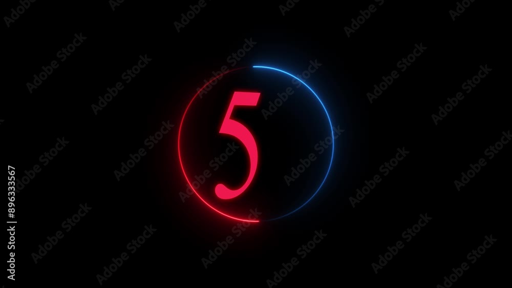 Digital loading screen with a neon progress circle animated on a black background. Digital loading screen with a neon progress circle animated on a black background.