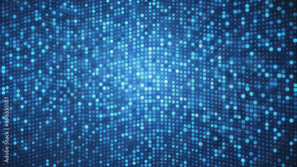 Abstract Blue Dotted Background, digital art, blue circles, glowing , abstract background, digital art, blue