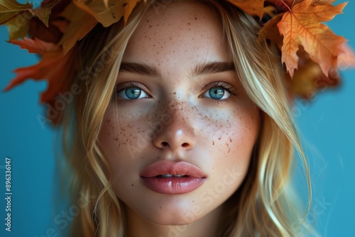 Woman With Autumn Leaves Crown