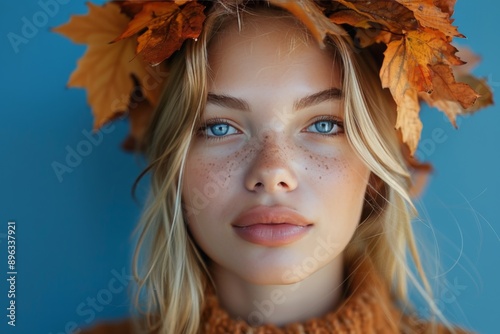 Woman With Autumn Leaves Crown
