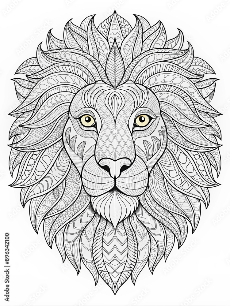 Fototapeta premium lion, head, vector, tattoo, animal, illustration, wild, face, tiger, cat, art, cartoon, mammal, mascot, symbol, king, wildlife, skull, silhouette, nature, fur, icon, power, design, black
